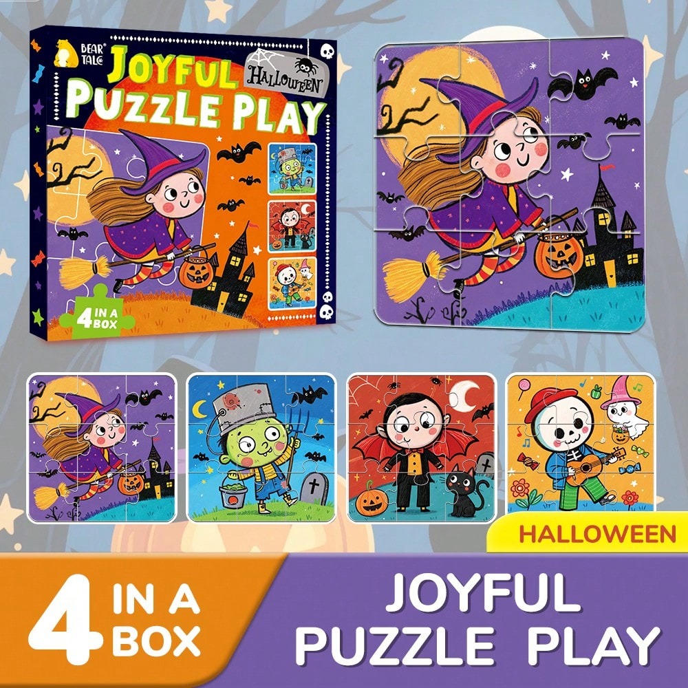 Puzzle di Halloween 4 in 1 per - Kids Toys Xmas recensione e prezzo
